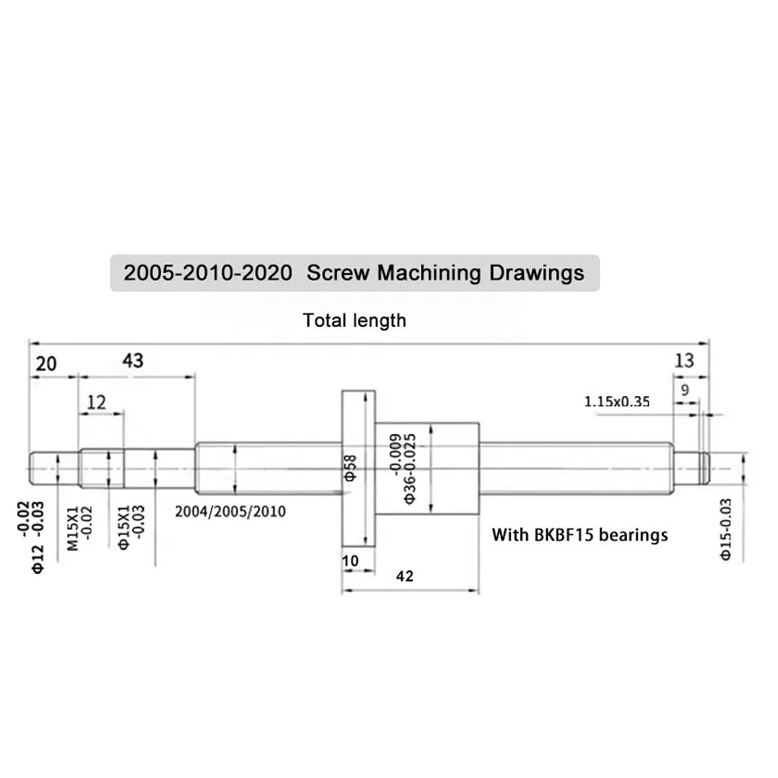 Metal Ball Screw nut 1pcs Ball Screw SFU2005 100-850mm Roller 20mm RM2005 Ball Nut(650mm)