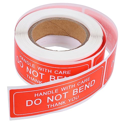 LALAFINA 150Pcs/Roll Fragile Stickers Handle Care Do Not Bend Thank You Shipping Labels Warming Label