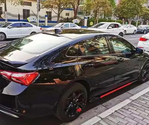 Image of 4PC Black-RED 240CM Side Splitter Gloss Body Line ABS Car Side Skirt Splitters Lip Winglet Body KIT Universal Splitter Auto Accessories
