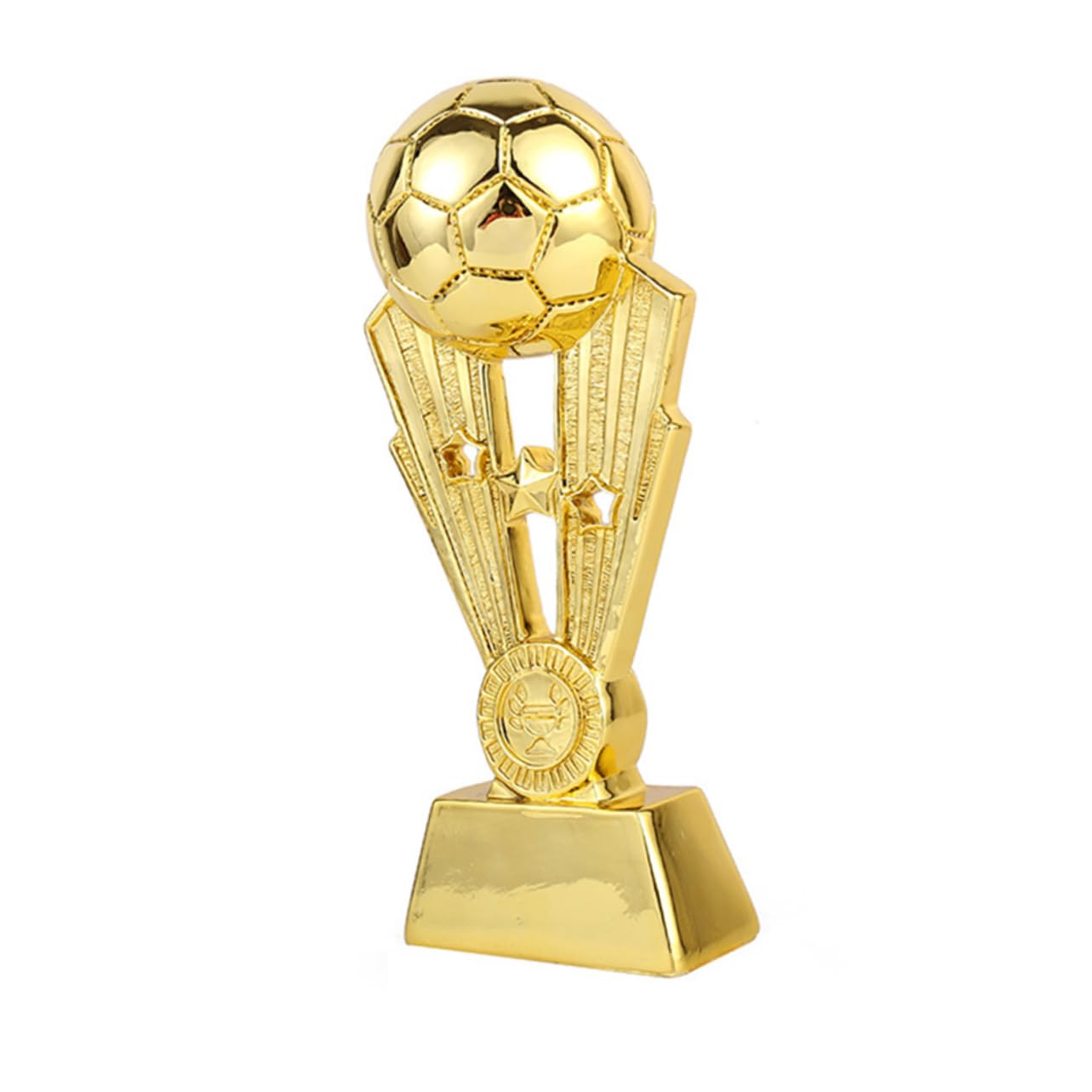 TOYANDONA Trofeo de Fútbol para Niños y Escuela, Copa de Premio de Resina Chapada Dorada, 24 Cm, Premio para Equipo Deportivo en Recreación Escolar y Fiesta