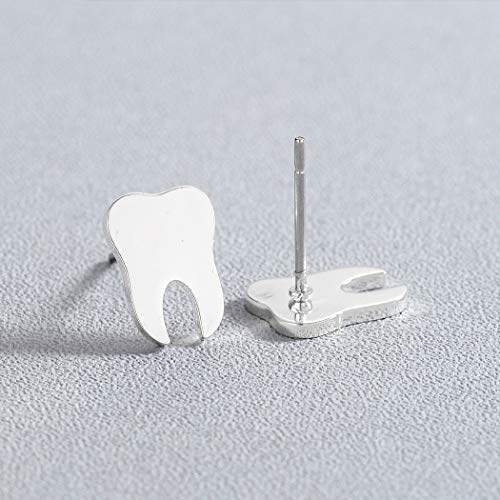 WLLAY High Polished Dental Tooth Stud Earrings Gifts4