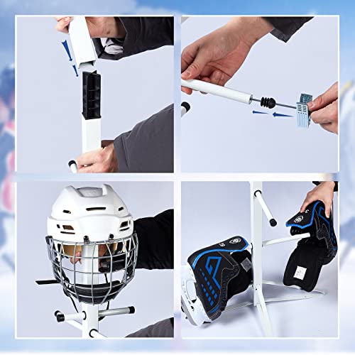 Hockey Equipment Dryer Rack Metal Hockey Equipment Gear Hockey Equipment Dryer Gear Holder Sports Tree Dryer Stand Deluxe Model Gear Drying Rack for Boys Hockey Football Lacrosse 55 x 21 Inch - Image 6