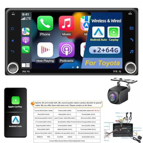 Radio para auto 7" táctil compatible Toyota 2003-2009 miniatura 2