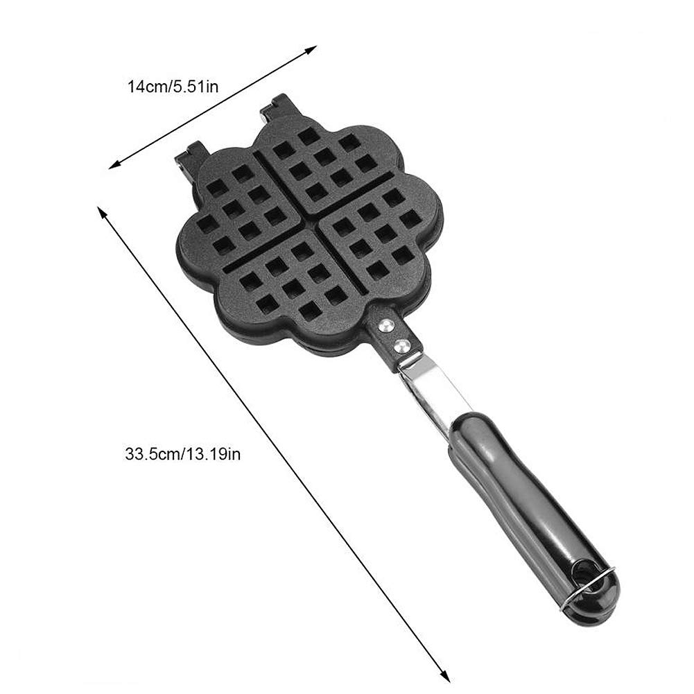 CANDeal Padella per Waffle Antiaderente a Forma di Cuore Waffle belgi, tostapane, tostapane, Colazione, Utilizzare sul Piano Cottura