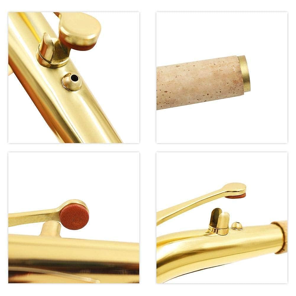 Cuello de saxof¡§?n Alto de lat¡§?n saxof¡§?n de saxof¡§?n Alto de lat¡§?n con Accesorio de Instrumento de Grasa de Corcho de Saxofones Instrumentos de Viento Madera