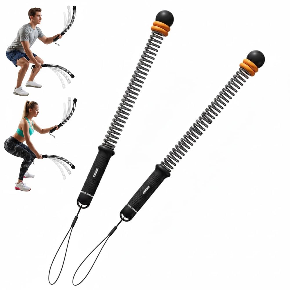Saker Adjustable Ropeless Battle Ropes 2026|Cordless Weighted Training Ropes for Home Gym|Portable Exercise Equipment for HIIT,Strength,Full Body Workout-3 lbs|Men,Women (black)