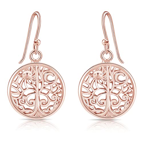 Boucles arbre de vie argent 925 bicolore, le cadeau symbolique idéal