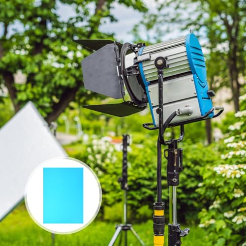 Image of SHINEOFI 10pcs Blue Gel Light Filter Sheets 30x21cm Color Correction Film for Photography Studio Lighting and Video Flash Equipment