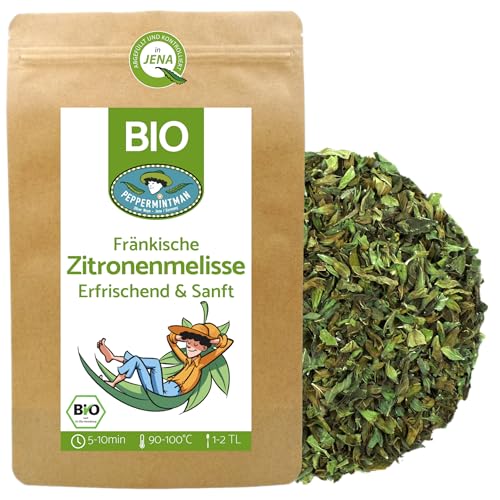 Bio Fränkische Zitronenmelisse 120g - Blattkrüll - Melissentee - PEPPERMINTMAN