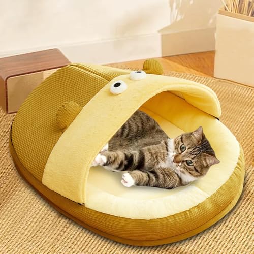 Lit pour chat avec support de cou et niche lavable douillette - 4