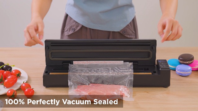 Etunia Cordless Rechargeable Food Vacuum Sealer – Works For Dry & Moist Foods, Extends Freshness, Includes Hose & 10 Bags