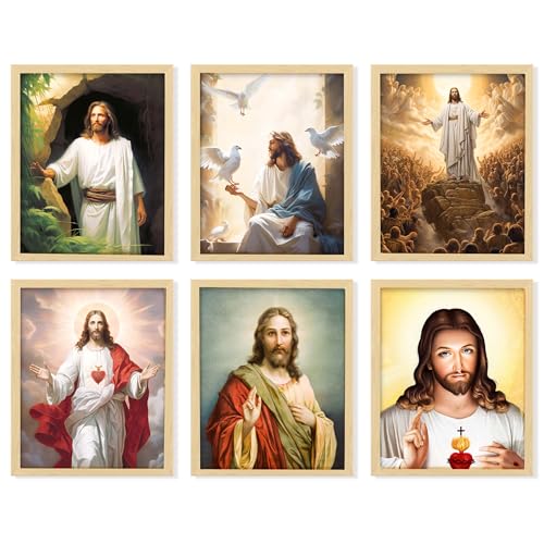 Poster de Jésus Christ Sacré Cœur art mural spirituel pour déco de salon