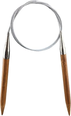 Weabetfu Bamboo Circular Knitting Needle,32-inch Length for Handmade Creative DIY and Any Weave Yarn Projects,US Size 11(8mm)