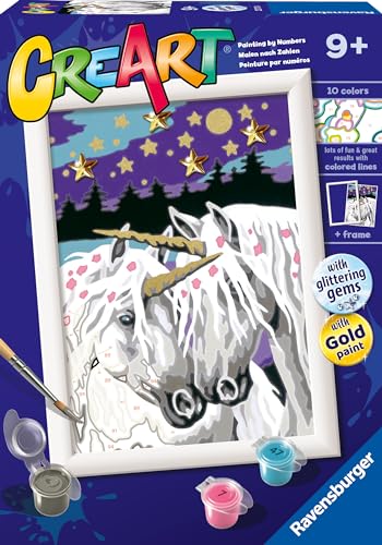 Ravensburger - CreArt Unicorni Innamorati, Kit dipingere bambini 9+ anni