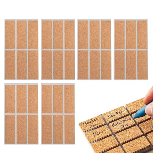 Etiquetas De Corcho Impermeables Para Tarros - Pegatinas De Pizarra En Vacío, Etiquetas De Madera Para Escribir | Organizadores De Tarro De Albañil Pegatinas Reutilizables, Marcadores De