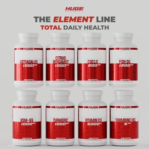 Huge Supplements KSM-66 Ashwaghanda, High Potency 5% Withanolides, 1000mg of Clinically Studied KSM66 (120 Capsules) - Thumbnail 6