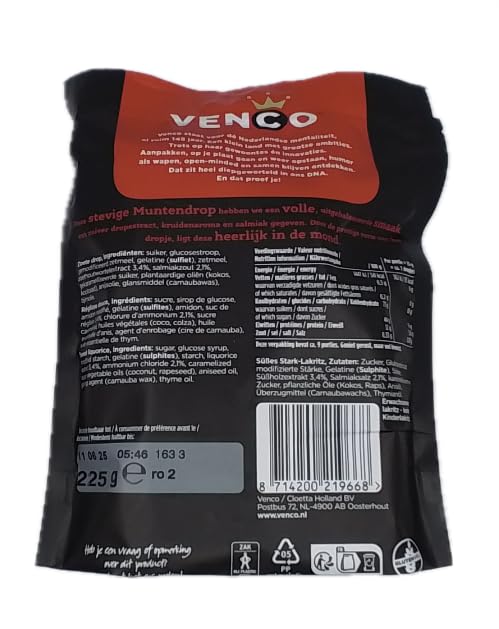 Venco Coin Shaped Licorice 225g (Pack of 4) - Ideal for every Occasion