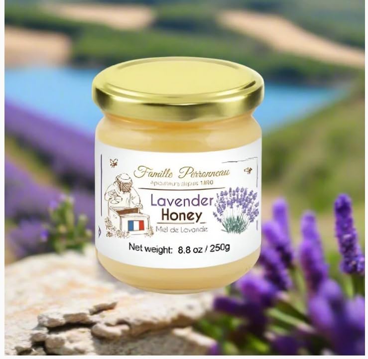 Famille Perronneau, Miel de Lavande (French Lavender Honey), 8.8 Oz, Imported