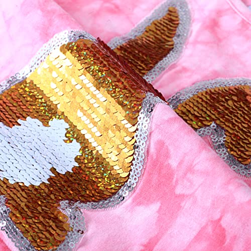 Image of Easter Shirts for Girls Kids Easter Gift Bunny Flip Sequin T-Shirt Clothing 3-12 Years