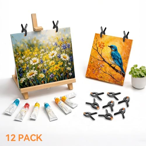 Image of EMART 12 Pack Heavy Duty Spring Clamps 2 Inch Plastic Large Professional Backdrop Clips Clamps for Backdrop Stand, Pool Cover, Photography Studio, Balloon arch, Woodworking, Crafts, Tarp
