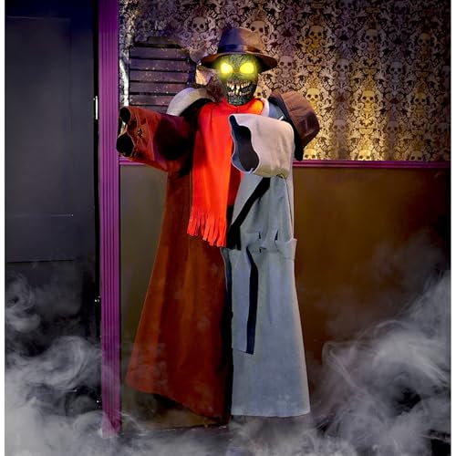 Image of Haunted Hill Farm Life-Size 5.6-Ft Animatronic Coatrack Monster by Tekky Halloween Decoration with Motion-Activated Sounds