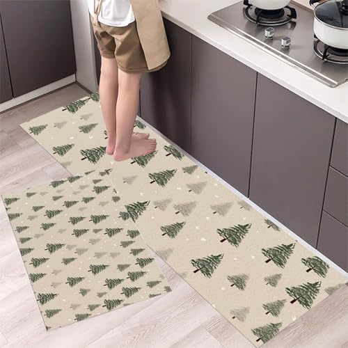 Alfombras de cocina de pinos verdes para dar un toque natural y acogedor a tu entrada y pasillo 5