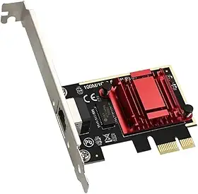 Placa de Rede Gigabit Para PC Computador Gamer PCI Express Internet Rápida 10/100/100/2500Mbps Chipset RTL8125B I Adaptador de rede gigabit 2500 Mbps I Placa de rede 2500 Mbps RJ45 alta velocidade