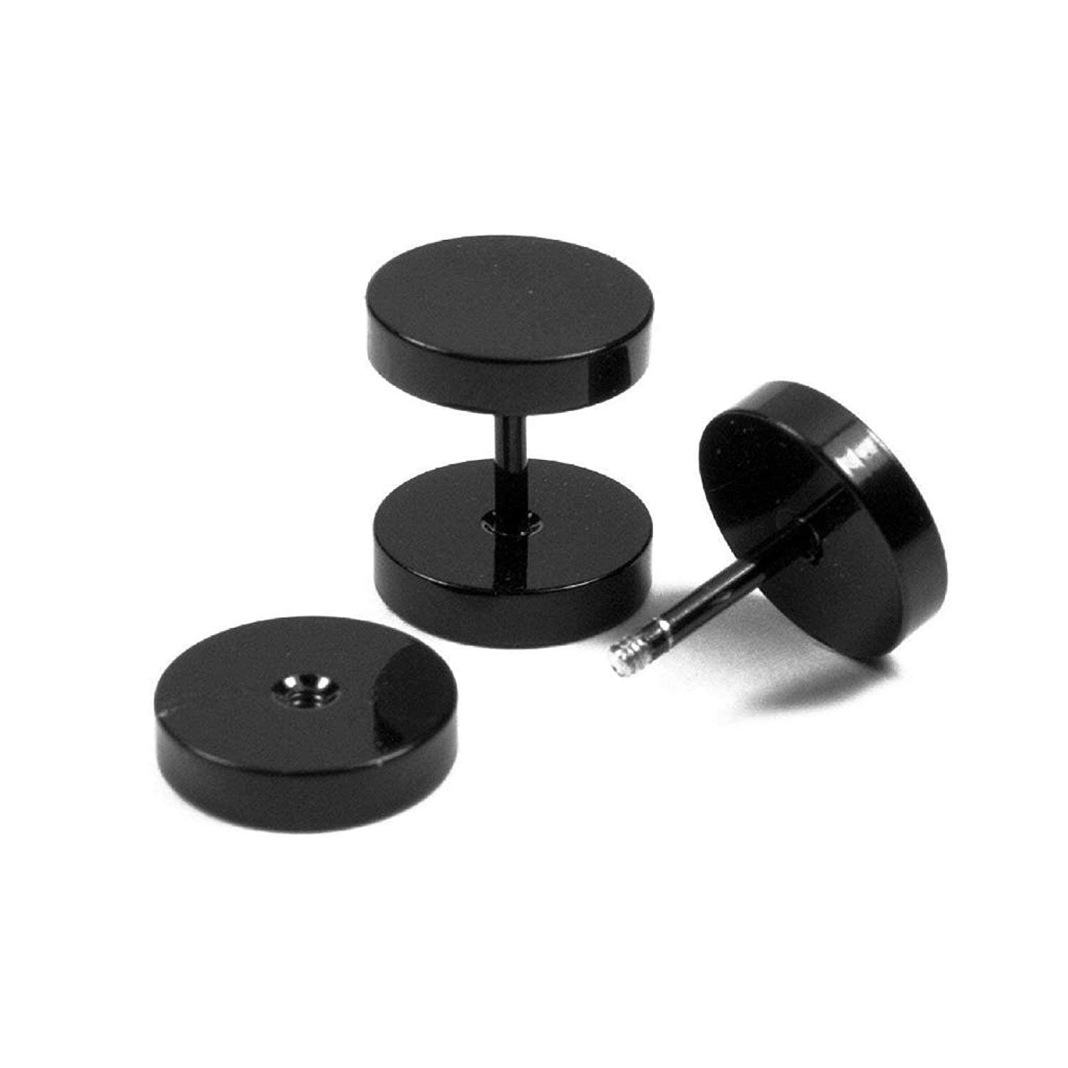 Elite Store Mens Earstud Stainless Steel Black Screw Piercing Ear Accessories for Men/Boys/Gift/Friend/Husband/Brother (B09TF9T8HX) Amazon Price History, Amazon Price Tracker