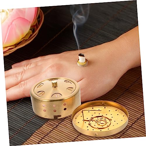 2 unidades Caja para moxibustión sin humo, quemador regulable de varillas de moxa, accesorio de cobre para masaje y terapia en el hogar miniatura 5