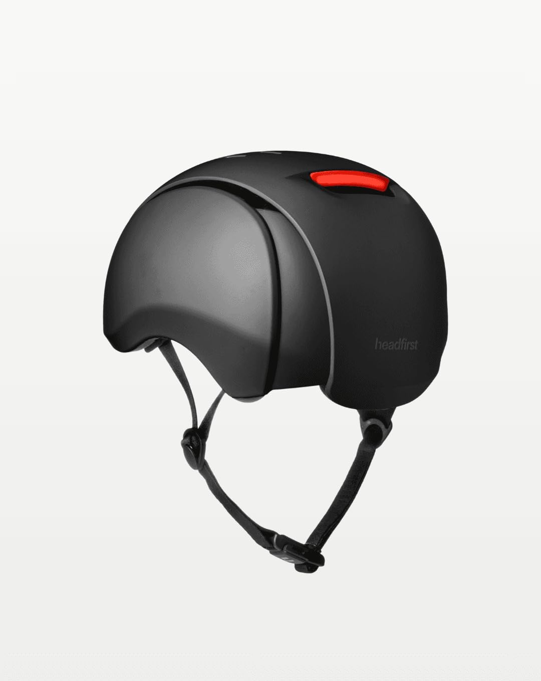 Casque de vélo headfirst Echo Pro avec feu Stop LED - Noir - Taille M/L (55-61 cm) - Casque de vélo Ajustable SafeFit pour vélo électrique, vélo de Ville, Trottinette et Skate - Fermeture magnétique