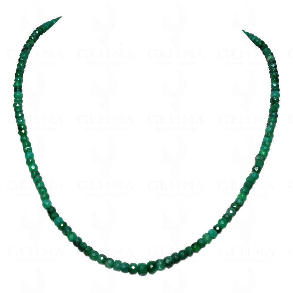gehna Jaipur Emerald Gemstone Faceted Bead Necklace-picture-18