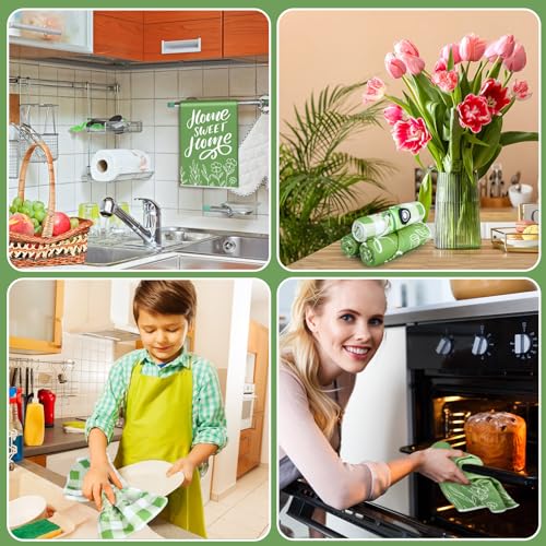 Mixweer6pcsspringkitchentowels16x24inchgreenfloraldishtowelsbuffaloplaidhandtowelsabsorbenthellospringtruckteatowelsdishclothsforspringkitchenbathroomdecor  Urban Country Home Decor Mixweer 6 pcs spring kitchen towels 16 x 24 inch green floral dish towels buffalo plaid hand towels absorbent hello spring truck tea towels dish cloths for spring kitchen bathroom decor  urban country home decor