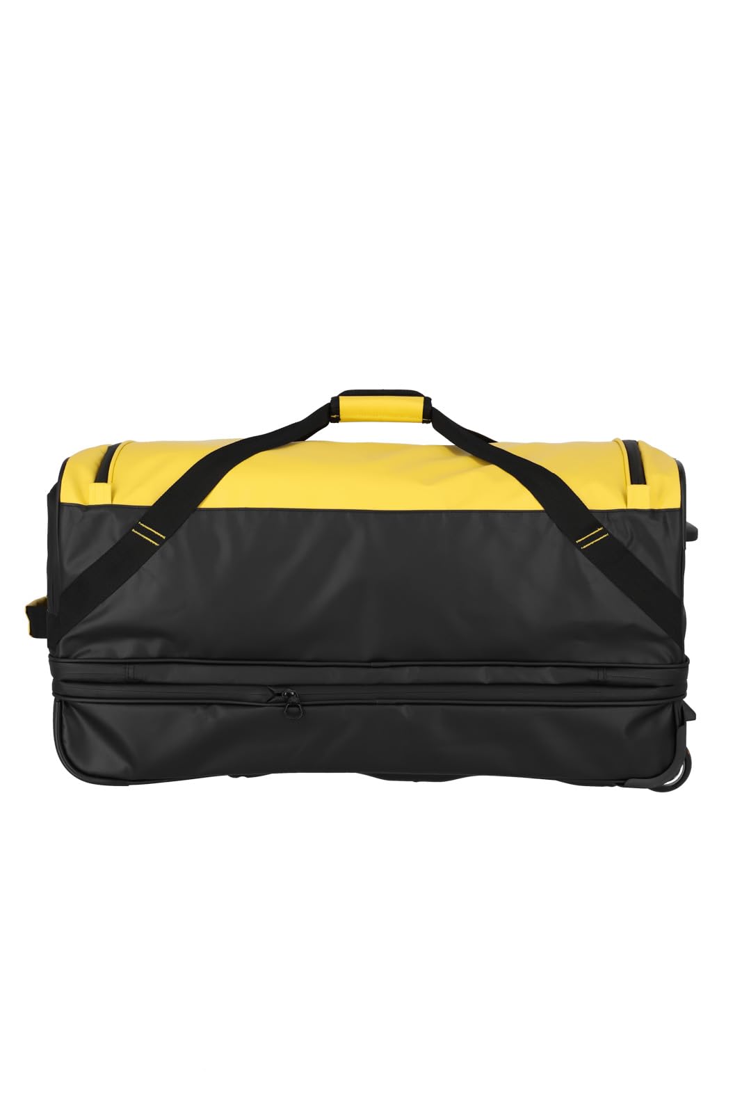 Travelite Borsa da viaggio trolley con ruote in materiale idrorepellente, Basics bagaglio morbido con soffietto espansione, 70 cm, 98-119 litri, Giallo