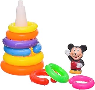 مجموعة عالية الجودة من Next Storeتتكون من 9 قطع من حلقات اللعب المفتوحة للأطفال لساعات لا نهاية لها من الترفيه - متعددة الألوان