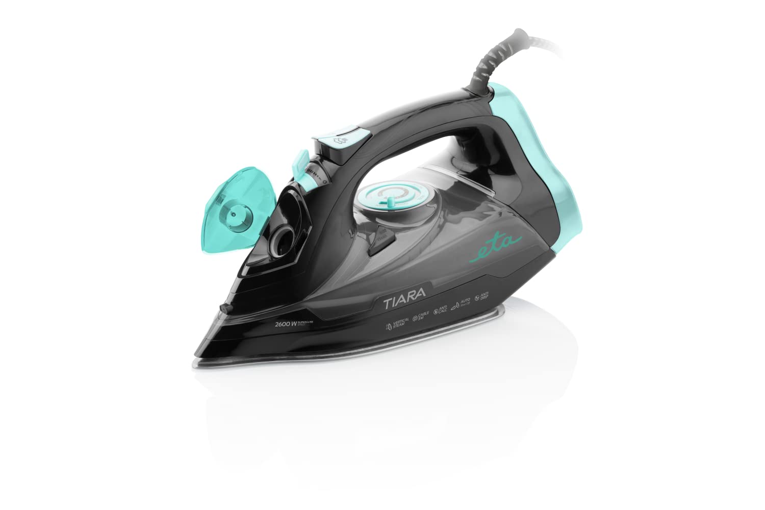 ETA Ferro da stiro a vapore Tiara 2 I 2600 W I suola anodizzata I autopulente I Anti Calc I Ferro da stiro con spegnimento automatico