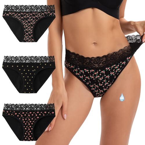 INNERSY Black Period Pants - Pack of 3