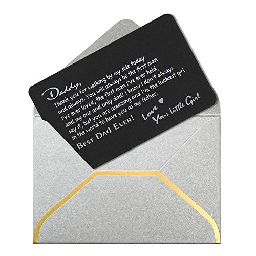 Personalized Photo Text Engraved Best Dad Wallet Card Father's Day Birthday Gift3