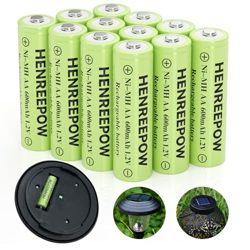 Henreepow Ni-MH AA Rechargeable Batteries, Double A...
