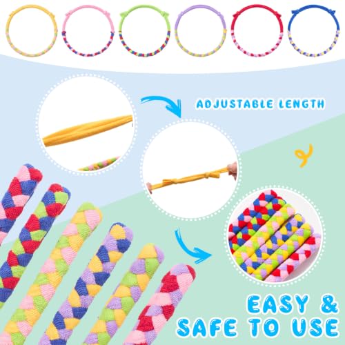 Image of Henoyso 12 Pack Sensory Chew Necklaces Kids Soft Terry Cloth Oral Motor Teething Toys for Boys Girls, Reusable Chewy Jewelry for Focusing & Calming(Twist Style,Bright Color)