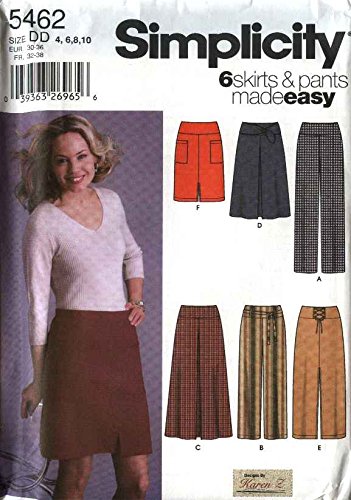 Patron de couture Simplicity pantalon femme taille 40 42 44 46 coupe droite evasée