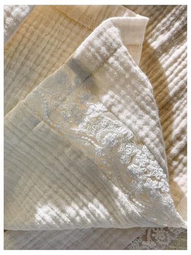 GORGLITTER Women's Lace Pants Elastic High Waisted Boho Wide Leg Trousers3