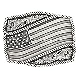 Montana Silversmiths Classic Impressions Waving American Flag Attitude Buckle