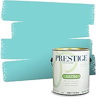 Vista 106 de Prestige Paints. - Base y pintura para exteriores en un solo galón, 1 galón. plano, comparable con Sherwin Williams Topsail.
