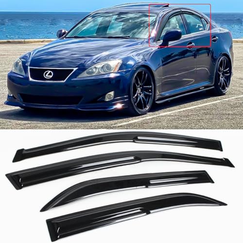 FITS 2006-2013 Lexus IS250 IS350 JDM Mugen Style Window Visor RAIN Guard Deflector