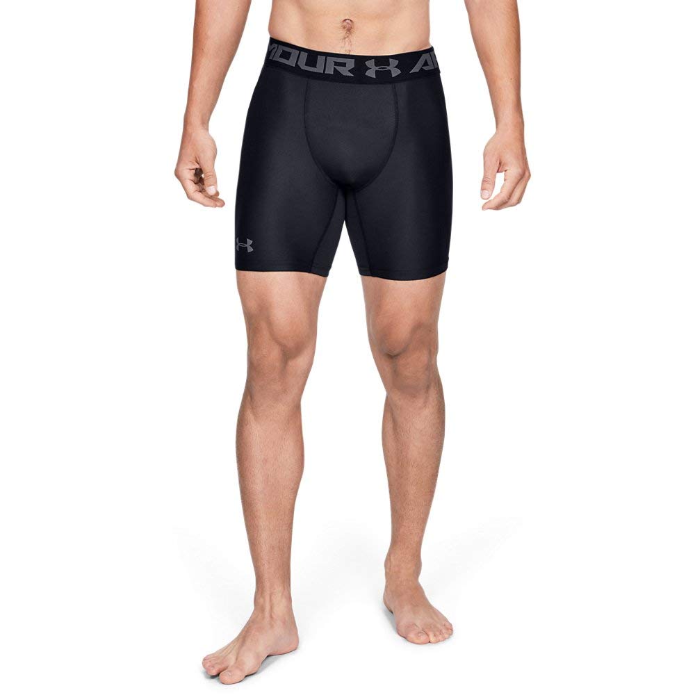 Under Armour Men‘s Compression Shorts UA HeatGear Armour 2.0, Half-length Compression Trousers, Men’s Workout Shorts with Compression Fit