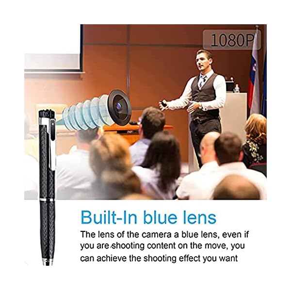 Hidden Camera Pen 1080P HD 2.5Hrs with 32GB SD Card - 2 in 1 - Camera Pen - Mini Body Camera, Card Reader, 5 Refills for Business, Conference, Security - Image 7