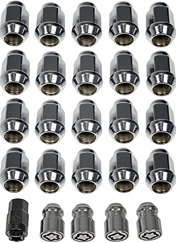 Image of Dorman 611-122FK Wheel Nut Kit 1 /2-20 Dometop - 3 /4 in. Hex, 1-5 /16 in. Length with Lock Compatible with Select Models (OE FIX)