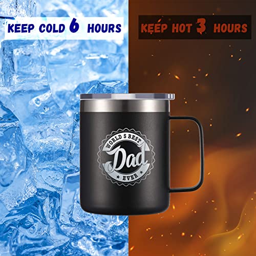 FUDOVA Best Dad Gift Idea, Funny Travel Mug for Dad’s Birthday, Christmas, Father’s Day, 316 Stainless Steel, 12Oz Double-Wall Vacuum Insulated Coffee Tumbler with Lid and Handle by FUDOVA - Image 5