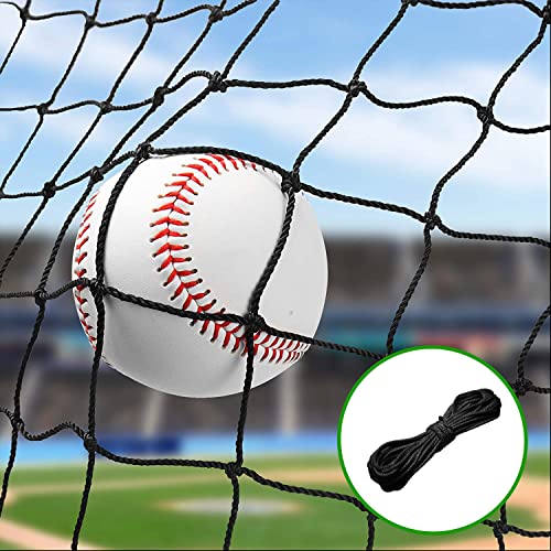 Wiseek Baseball Softball Backstop Nets, Heavy Duty Sports Netting Barrier #18 Nylon Baseball Netting 10'x20'/10'x30'(Net Only) (10x7ft)