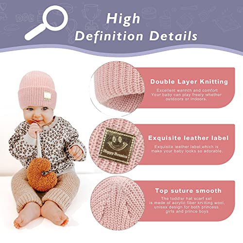 Image of Newborn Baby Wool Hat Cap Turban Toddler Warm Hat Kids Baby Cap Set